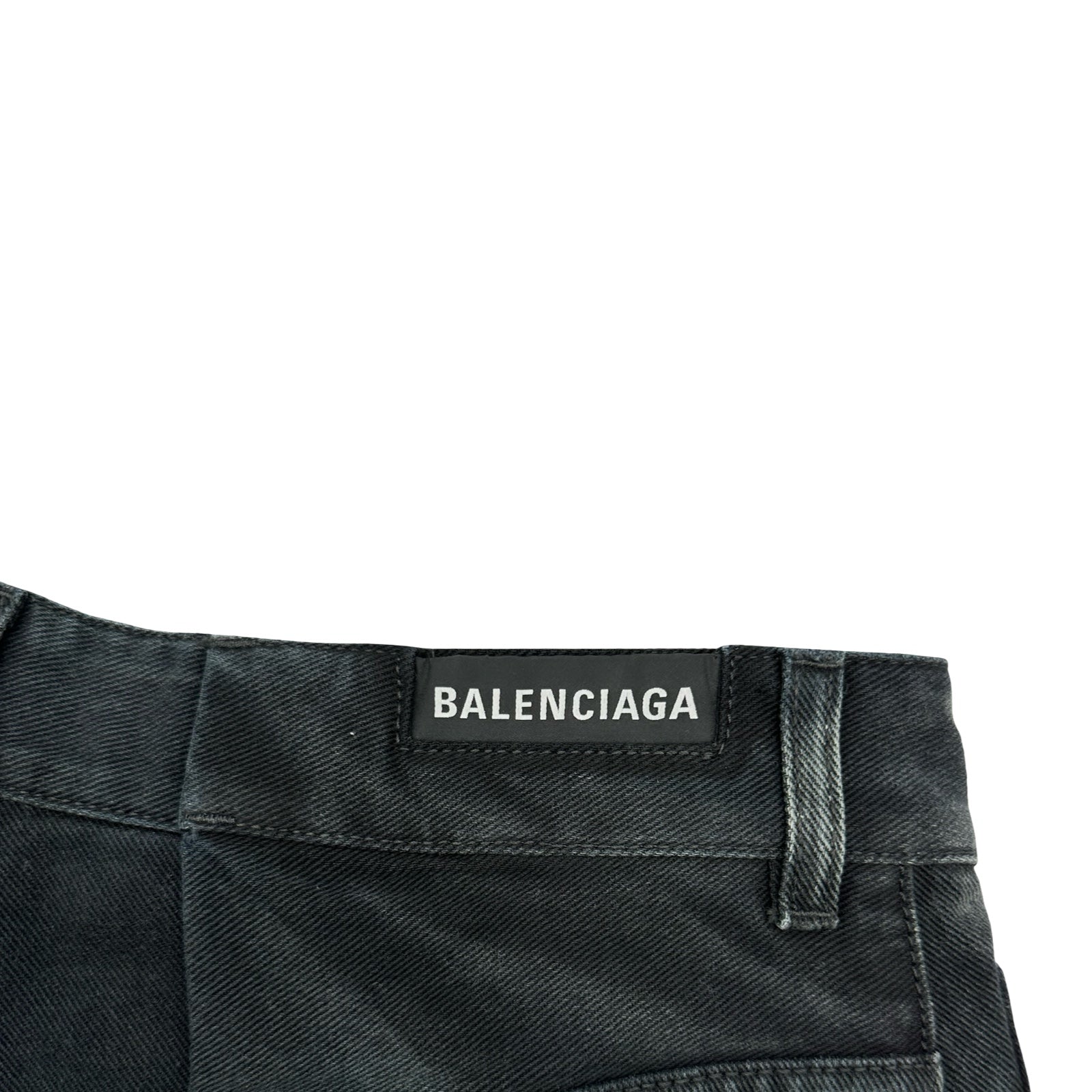 バレンシアガ BALENCIAGA ダブルサイドデニムパンツ 767983 ブラック
