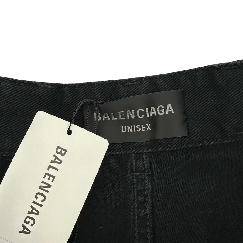バレンシアガ BALENCIAGA ダブルサイドデニムパンツ 767983 ブラック