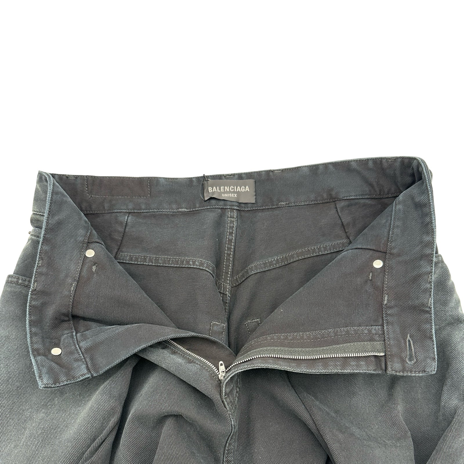 バレンシアガ BALENCIAGA ダブルサイドデニムパンツ 767983 ブラック