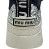 ミュウミュウ miu miu ロゴグリッターローカットスニーカー シルバー グリッター レディース スニーカー