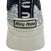 ミュウミュウ miu miu ロゴグリッターローカットスニーカー シルバー グリッター レディース スニーカー