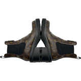 ルイ・ヴィトン LOUIS VUITTON LVボブールライン サイドゴアブーツ ブラウン レザー レディース ブーツ