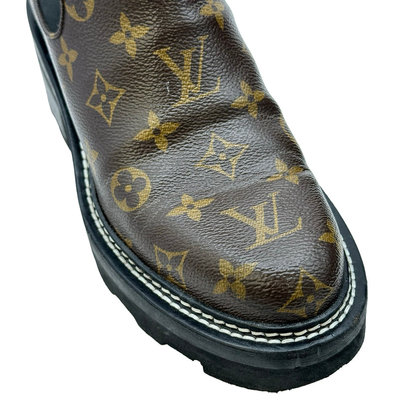 ルイヴィトン！Louis Vuitton サイドゴアブーツ 厚底!！38 ルイヴィトン！Louis Vuitton サイドゴアブーツ 厚底!！38 ルイ
