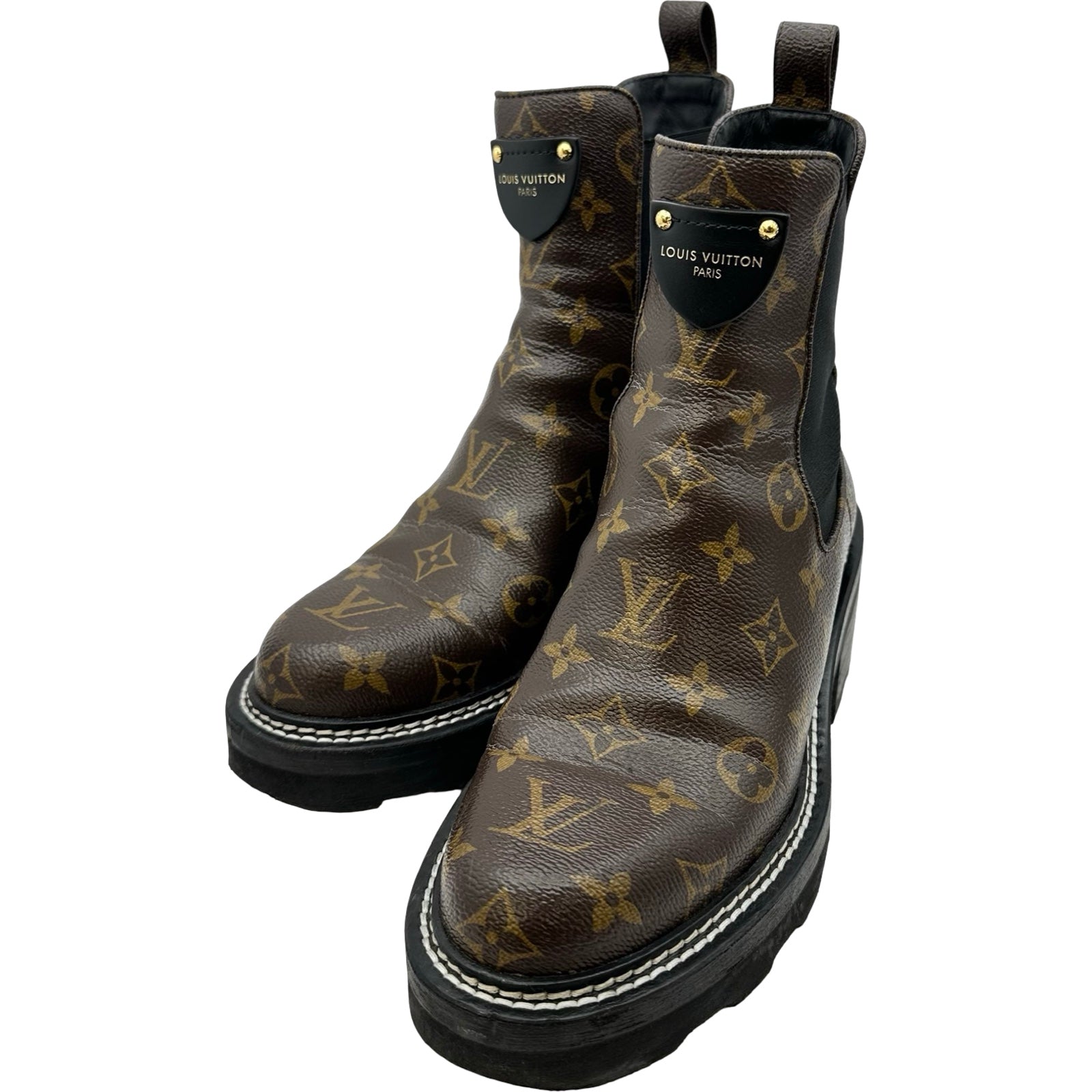 ルイ・ヴィトン LOUIS VUITTON LVボブールライン サイドゴアブーツ