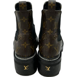 ルイ・ヴィトン LOUIS VUITTON LVボブールライン サイドゴアブーツ ブラウン レザー レディース ブーツ