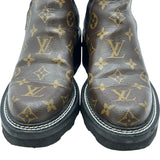 ルイ・ヴィトン LOUIS VUITTON LVボブールライン サイドゴアブーツ ブラウン レザー レディース ブーツ