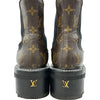 ルイ・ヴィトン LOUIS VUITTON LVボブールライン サイドゴアブーツ ブラウン レザー レディース ブーツ