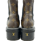 ルイ・ヴィトン LOUIS VUITTON LVボブールライン サイドゴアブーツ ブラウン レザー レディース ブーツ