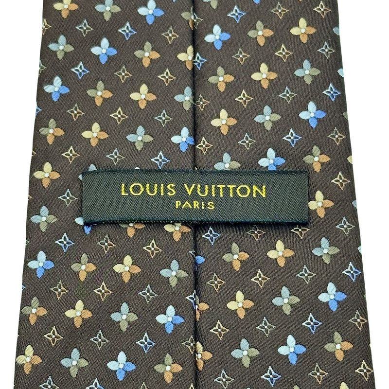 ルイ・ヴィトン LOUIS VUITTON シルクネクタイ ブラウン シルク メンズ