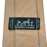 エルメス HERMES シルクネクタイ オレンジ シルク メンズ ネクタイ