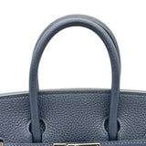 エルメス HERMES バーキン25 A刻印 ブルーニュイ シルバー金具 トゴ レディース ハンドバッグ