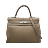 エルメス HERMES ケリー35 内縫い □P刻印 エトゥープ/シルバー金具 トゴ レディース ショルダーバッグ