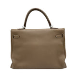 エルメス HERMES ケリー35 内縫い □P刻印 エトゥープ/シルバー金具 トゴ レディース ショルダーバッグ