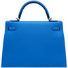 エルメス HERMES ケリー32 外縫い T刻印 ブルーパラダイス/シルバー金具 エプソン レディース ショルダーバッグ