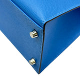 エルメス HERMES ケリー32 外縫い T刻印 ブルーパラダイス/シルバー金具 エプソン レディース ショルダーバッグ
