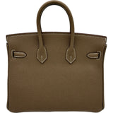 エルメス HERMES バーキン25 K刻印 エトゥープ ゴールド金具 トゴ レディース ハンドバッグ