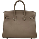 エルメス HERMES バーキン25 G刻印 エトゥープ シルバー金具 トゴ レディース ハンドバッグ