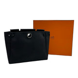 エルメス HERMES エールバッグPM □G刻印 ブラック シルバー金具 トワル レザー レディース ハンドバッグ ショルダーバッグ