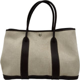 エルメス HERMES ガーデンパーティPM □K刻印 ベージュ/マロン トワル/ブッフル レディース トートバッグ