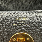 エルメス HERMES リンディ26 K刻 ブラック ゴールド金具 トリヨン レディース ショルダーバッグ
