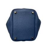 エルメス HERMES ピコタンロックPM W刻 ブルードプリュス ゴールド金具 トリヨン レディース ハンドバッグ