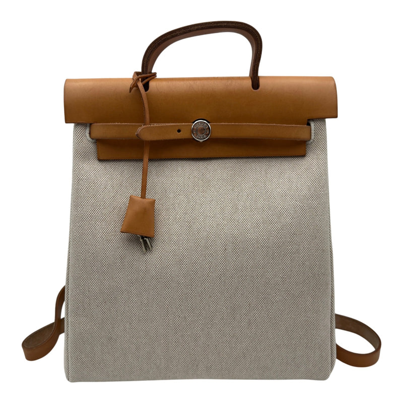 HERMES エルメス ブラウン ベージリュック・エールバック エルメス HERMES エールバッグアドPM □C刻 ベージュ/ナチュラル
