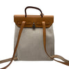 エルメス HERMES エールバッグアドPM □C刻 ベージュ/ナチュラル トワル/レザー レディース リュック・デイパック