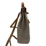 エルメス HERMES エールバッグアドPM □C刻 ベージュ/ナチュラル トワル/レザー レディース リュック・デイパック