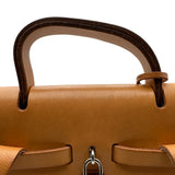 エルメス HERMES エールバッグアドPM □C刻 ベージュ/ナチュラル トワル/レザー レディース リュック・デイパック