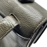 エルメス HERMES サックアデペッシュDPLG □F刻 カーキ シルバー金具 フィヨルド メンズ ショルダーバッグ