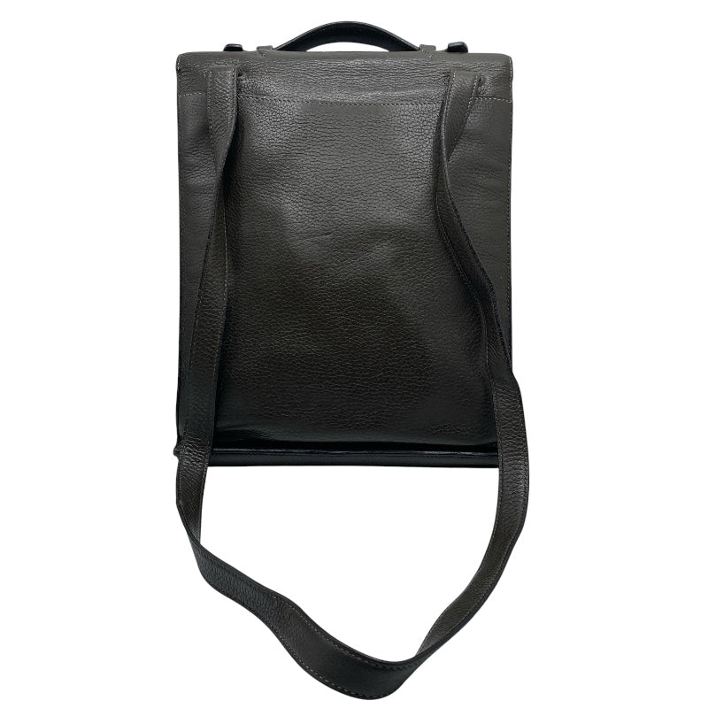 エルメス HERMES サックアデペッシュDPLG □F刻 カーキ シルバー金具