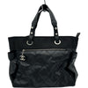 シャネル CHANEL パリビアリッツトートGM A34210 11番台 ブラック シルバー金具 コーティングキャンバス レディース トートバッグ