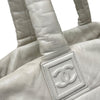シャネル CHANEL ココクーントートGM A47107 12番台 ホワイト レザー レディース トートバッグ