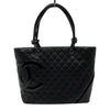 シャネル CHANEL カンボンライン トートラージ A25169 12番台 ブラック レザー レディース トートバッグ