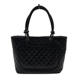 シャネル CHANEL カンボンライン トートラージ A25169 12番台 ブラック レザー レディース トートバッグ