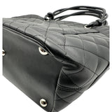 シャネル CHANEL カンボンライン トートラージ A25169 12番台 ブラック レザー レディース トートバッグ