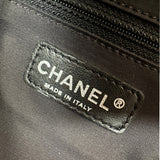 シャネル CHANEL パリビアリッツトートMM A34209 11番台 ブラック シルバー金具 コーティングキャンバス レディース トートバッグ