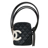 シャネル CHANEL ガンボンラインショルダーバッグ　ミニ A25177 ブラック/ホワイト/シルバー金具 レザー レディース ショルダーバッグ