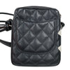 シャネル CHANEL ガンボンラインショルダーバッグ　ミニ A25177 ブラック/ホワイト/シルバー金具 レザー レディース ショルダーバッグ