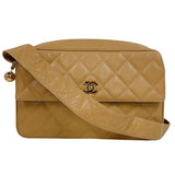シャネル CHANEL マトラッセショルダーバッグ ベージュ　ゴールド金具 キャビアスキン レディース ショルダーバッグ