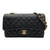 シャネル CHANEL マトラッセ25 A01112 8番台 ブラック ゴールド金具 キャビアスキン レディース ショルダーバッグ