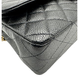 シャネル CHANEL マトラッセ25 A01112 8番台 ブラック ゴールド金具 キャビアスキン レディース ショルダーバッグ