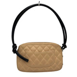 シャネル CHANEL カンボンショルダーバッグ A25175 ベージュ/ブラック ラムスキン レディース ショルダーバッグ