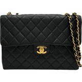 シャネル CHANEL デカマトラッセ30 3番台 ブラック ゴールド金具 ラムスキン レディース ショルダーバッグ