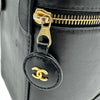 シャネル CHANEL ビコローレ バニティバッグ A01619 4番台 ブラック ゴールド金具 ラムスキン レディース ハンドバッグ