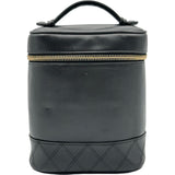 シャネル CHANEL ビコローレ バニティバッグ A01619 4番台 ブラック ゴールド金具 ラムスキン レディース ハンドバッグ