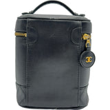 シャネル CHANEL ビコローレ バニティバッグ A01619 4番台 ブラック ゴールド金具 ラムスキン レディース ハンドバッグ