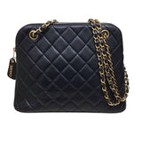 シャネル CHANEL マトラッセチェーントートバッグ 40番台 ブラック ゴールド金具 ラムスキン レディース トートバッグ