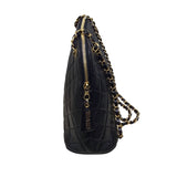 シャネル CHANEL マトラッセチェーントートバッグ 40番台 ブラック ゴールド金具 ラムスキン レディース トートバッグ