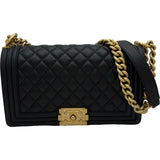 シャネル CHANEL ボーイシャネル25 A67086 ブラック ゴールド金具 ラムスキン レディース ショルダーバッグ